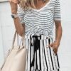 QUEEN PLUS Womens Casual Shorts Comfy Elastic Waist Drawstring Pocket Shorts Pants - Image 4