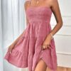 SOLY HUX Women's Sundress Smock Cami Mini Dress Sleeveless Swing A Line Short Dresses Casual Cute Summer Dresses - Image 4