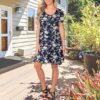 Women's Casual T Shirt Dress Summer Short Sleeve Swing Dresses with Pockets - Image 4