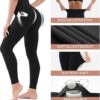 Blisset 3 Pack High Waisted Leggings for Women-Soft Athletic Tummy Control Pants for Running Yoga Workout Reg & Plus Size - Image 5
