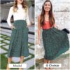 EXLURA Womens High Waist Polka Dot Pleated Skirt Midi Swing Skirt with Pockets - Image 5