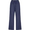 SMIDOW Capri Pants for Women Casual 2023 Summer Drawstring Elastic High Waist Linen Pant Straight Wide Leg Cropped Trouser - Image 2
