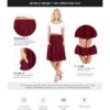 Simlu Skirts for Women Regular and Plus Size Skirt with Pockets Below The Knee Length Ruched Flowy Midi Skirt - Image 5