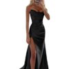 Strapless Satin Prom Dresses