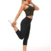 THE GYM PEOPLE Thick High Waist Capris Yoga Pants with Pockets, Tummy Control Workout Running Yoga Leggings for Women - Image 4
