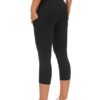 THE GYM PEOPLE Thick High Waist Capris Yoga Pants with Pockets, Tummy Control Workout Running Yoga Leggings for Women - Image 3