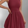 PRETTYGARDEN Summer Dresses for Women 2025 Casual Sleeveless Tank Mini Short Dress Crew Neck Bubble Sundress with Pockets - Image 3