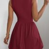PRETTYGARDEN Summer Dresses for Women 2025 Casual Sleeveless Tank Mini Short Dress Crew Neck Bubble Sundress with Pockets - Image 2