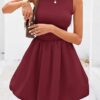 PRETTYGARDEN Summer Dresses for Women 2025 Casual Sleeveless Tank Mini Short Dress Crew Neck Bubble Sundress with Pockets - Image 5