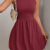 PRETTYGARDEN Summer Dresses for Women 2025 Casual Sleeveless Tank Mini Short Dress Crew Neck Bubble Sundress with Pockets - Image 6