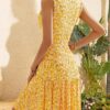 FENSACE Women's Summer Sleeveless Sexy Wrap V Neck Floral Sundress Mini Dress - Image 5