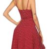 ACEVOG Women's 2025 Summer Dress Adjustable Spaghetti Strap Boho Floral Fit & Flare Beach Sundress - Image 3