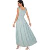 OSTOO Women's 2024 Summer Boho Floral Print Tiered Casual Flowy Long Maxi Dress Green Polka Dot - Image 2