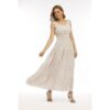 OSTOO Women's 2024 Summer Boho Floral Print Tiered Casual Flowy Long Maxi Dress Grey White - Image 2