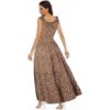 OSTOO Women's 2024 Summer Boho Floral Print Tiered Casual Flowy Long Maxi Dress Khaki - Image 2