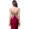 Babyonline® Women's Lace Applique Long Formal Mermaid Evening Prom Dresses - Image 2