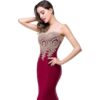 Babyonline® Women's Lace Applique Long Formal Mermaid Evening Prom Dresses - Image 3