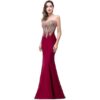 Babyonline® Women's Lace Applique Long Formal Mermaid Evening Prom Dresses - Image 4
