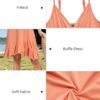 ULTRANICE Womens Summer Dresses Floral V Neck Ruffled Hem Spaghetti Spring Casual Beach Outfits Flowy Wrap Sun Dress - Image 5