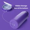 BOTTLE BOTTLE 40 oz sports water bottle stainless steel insulated water bottle with straw and pills holder (dark purple) - Image 4