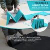Foldable Yoga Mat for Travel, 68"x24" Folding Travel Gym Mat for Women Yoga Studio, Packable and Portable Pilates Mat with Storage Bag Easy to Carry, Lightweight Travel Workout Mat, 4mm - Image 3