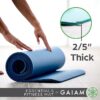 Gaiam Essentials Thick Yoga Mat Fitness & Exercise Mat with Easy-Cinch Yoga Mat Carrier Strap, 72"L x 24"W x 2/5 Inch Thick - Image 3