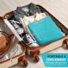 Foldable Yoga Mat for Travel, 68"x24" Folding Travel Gym Mat for Women Yoga Studio, Packable and Portable Pilates Mat with Storage Bag Easy to Carry, Lightweight Travel Workout Mat, 4mm - Image 4