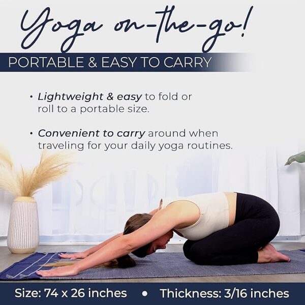 Gayo Handmade Organic Yoga Mat made with 100% Organic Cotton Yoga Mat - Natural Yoga Rug for Exercise, Workout, & Fitness Rug - Hand Weaved, Washable - 74 inches X 26 Inches - Image 5