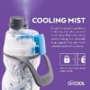 O2COOL Mist 'N Sip Misting Water Bottle 2-in-1 Mist And Sip Function With No Leak Pull Top Spout Reusable Sports Water Bottle - 20 oz (Basketball) - Image 3