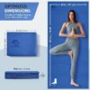 Foldable Yoga Mat for Travel, 68"x24" Folding Travel Gym Mat for Women Yoga Studio, Packable and Portable Pilates Mat with Storage Bag Easy to Carry, Lightweight Travel Workout Mat, 2mm - Image 5