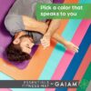 Gaiam Essentials Thick Yoga Mat Fitness & Exercise Mat with Easy-Cinch Yoga Mat Carrier Strap, 72"L x 24"W x 2/5 Inch Thick - Image 2