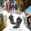 Ankle No Show Running Hiking Athletic Socks Sports Compression Cotton Cushioned Socks 6 Pairs for Women Men - Image 4