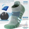 Ankle No Show Running Hiking Athletic Socks Sports Compression Cotton Cushioned Socks 6 Pairs for Women Men - Image 2