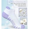 Womens Ankle Anti-blister Thick Cushioned Wicking Odor Resist Athletic Running Socks 5 Pairs - Image 6
