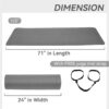 Yoga Mat, 1/2-Inch Extra Thick High Density Exercise Mat, Anti-Tear Exercise Yoga Mat with Carrying Strap, Suitable for Various Yoga Exercises - Image 2