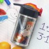 Zak Designs Minecraft - Stainless Steel Water Bottle with One Hand Operation Action Lid and Built-in Carrying Loop, with Straw Spout is Perfect for Kids (15.5 oz, 18/8, BPA-Free) - Image 4