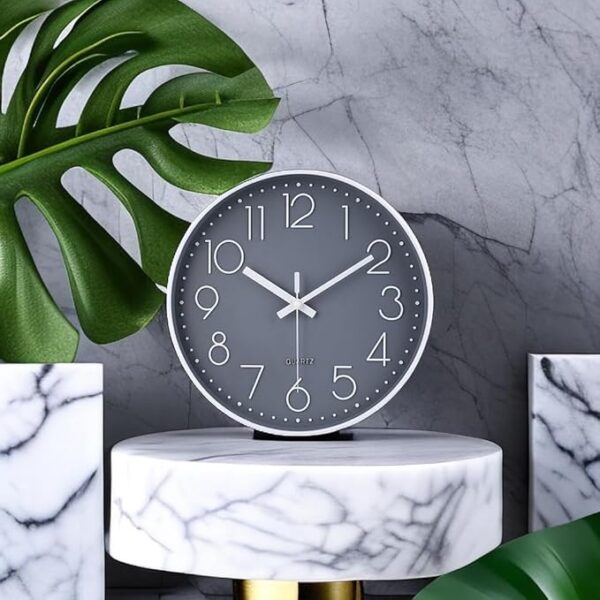jomparis Wall Clock Non-Ticking Silent Battery Operated Round Wall Clock Modern Simple Style Decor Clock for Home/Office/School/Kitchen/Bedroom/Living Room - Image 4