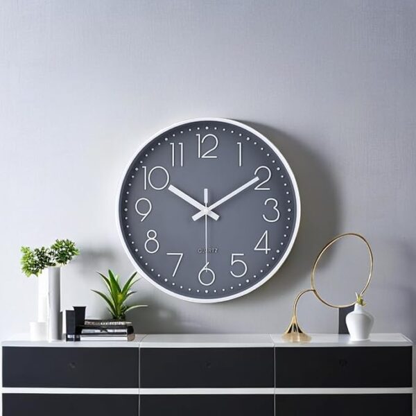 jomparis Wall Clock Non-Ticking Silent Battery Operated Round Wall Clock Modern Simple Style Decor Clock for Home/Office/School/Kitchen/Bedroom/Living Room - Image 6