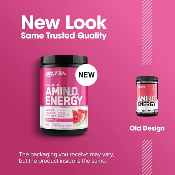 Optimum Nutrition Amino Energy - Pre Workout with Green Tea, BCAA, Amino Acids, Keto Friendly, Green Coffee Extract, Energy Powder - Watermelon, 30 Servings - Image 5