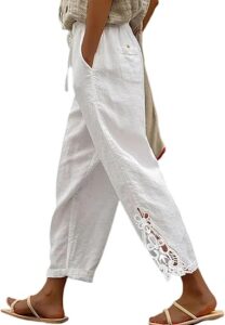Elastic Waist Pants with Pockets