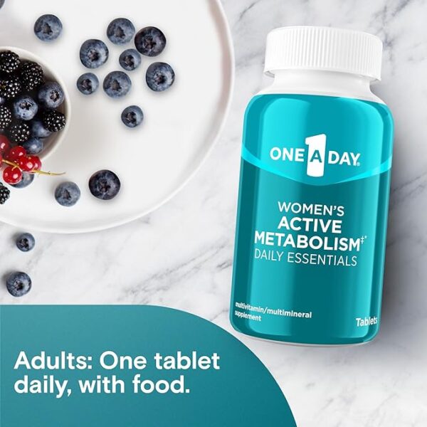 One A Day Women's Active Metabolism Daily Essential, Multivitamin for Women, Metabolism Support, Vitamins for Women with All 8 B-Vitamins, Vitamin D, Magnesium & More,120 Count - Image 5