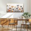 ZUITINGHUA Wood Framed Canvas Wall Art For Living Room Wall Decor For Bedroom Office Wall Decorations Flowers Landscape Paintings Farmhouse Pictures Artwork Room Aesthetic Home Decor 20x40 In - Image 5