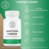 Adaptogen Complex Calmness, Energy and Vitality Booster - Ashwagandha, Schisandra, Astragalus, Ginseng, Rhodiola, and More - Promotes Balance, Focus, and Overall Well-Being - 60 Ct - Image 2
