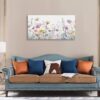 Tucai Decor Floral Wall Art Decor Pink Yellow Purple Flowers Painting Canvas Art for Living Room Bedroom Office Watercolor wildflowers Art Prints 20 x 40 inches Ready to Hang - Image 3