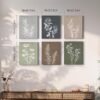 Drsoum Botanical Wall Art Framed Boho Wall Art Decor Wooded Minimalist Vintage Print Modern Rustic Farmhouse Home Kitchen Decor 8x10inx6pcs - Image 4