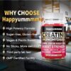 Creatine Monohydrate Gummies 5000mg for Men & Women, Chewables Creatine Monohydrate for Muscle Strength, Muscle Builder, Energy Boost, Pre-Workout Supplement(90 Count)-Strawberry. - Image 4