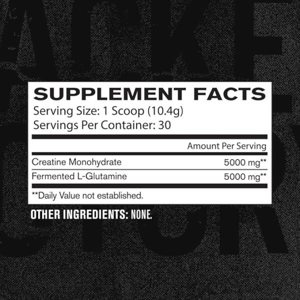 Jacked Factory Creatine + Glutamine - Creatine Supplement with L-Glutamine for Muscle Recovery, Muscle Growth, Increased Strength, Enhanced Energy Output, and Gut Health - 30 Servings, Unflavored - Image 5