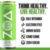 ZOA Zero Sugar Energy Drinks, Green Apple - Sugar Free with Electrolytes, Healthy Vitamin C, Amino Acids, Essential B-Vitamins, and Caffeine from Green Tea - 12 Fl Oz (12-Pack) - Image 2
