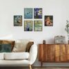 Hamduker Cat Wall Art Monet Prints Vintage Canvas Wall Art Funny Cat in Water Lilies Posters for Room Bedroom Living Room Bathroom Wall Decor Aesthetic (Size: 8''x10''x1pcs) - Image 6