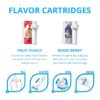 Cirkul 22oz. BPA-Free Plastic Water Bottle Starter Kit with Blue Lid, 2 Flavor Cartridges (1 LifeSip Fruit Punch, 1 FitSip Mixed Berry) Zero Calories and No Sugar - Image 2